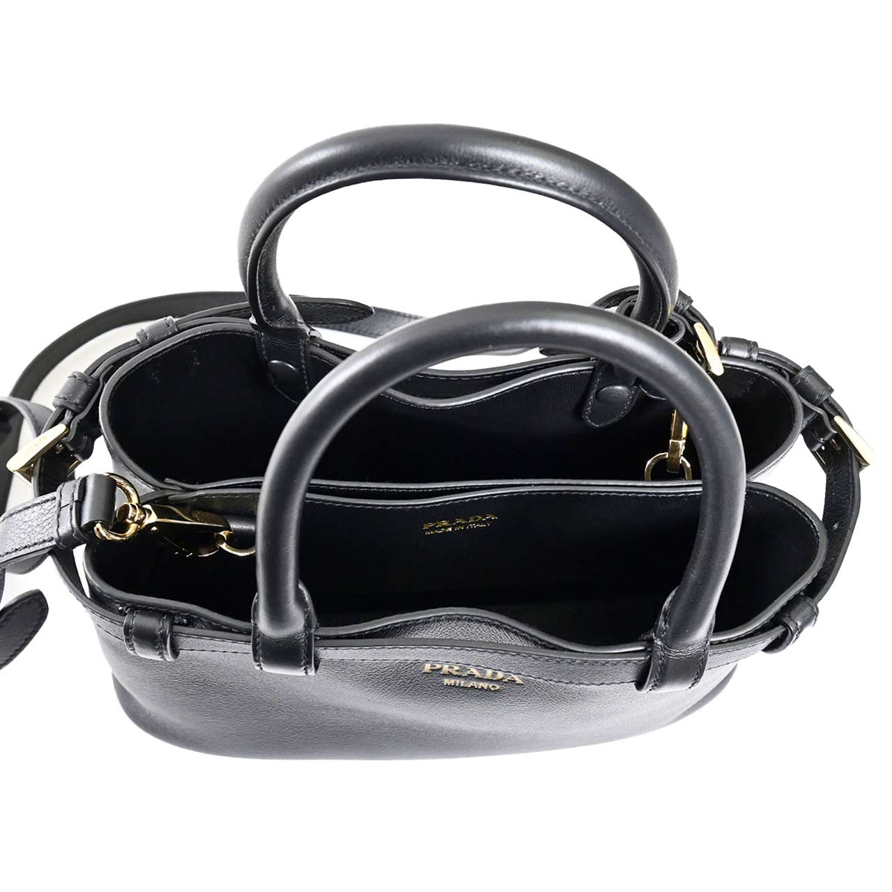 プラダ PRADA ショルダーバッグ 1BA418 2CYS F0002 ブラック レディース