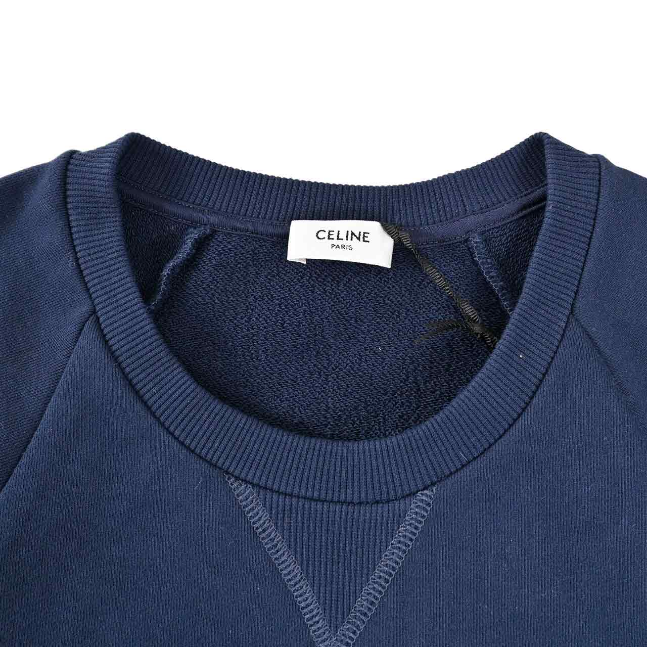 セリーヌ CELINE トレーナー RY0HD670Q FZD6 ネイビー メンズ