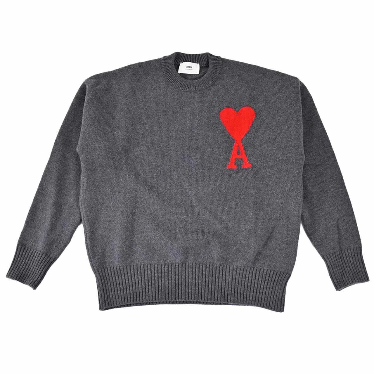 アミ AMI セーター UKS002.018 067 グレー メンズ