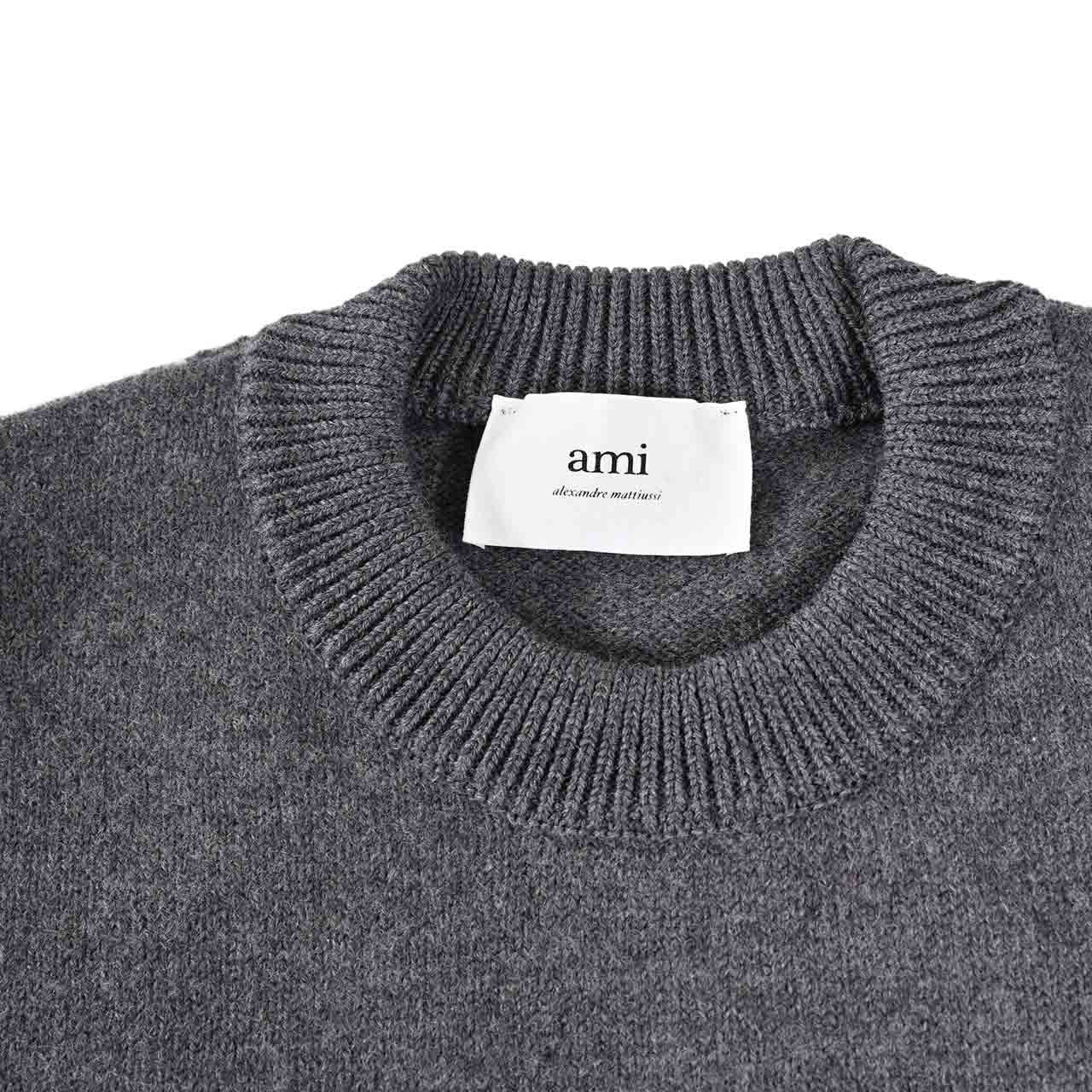 アミ AMI セーター UKS002.018 067 グレー メンズ