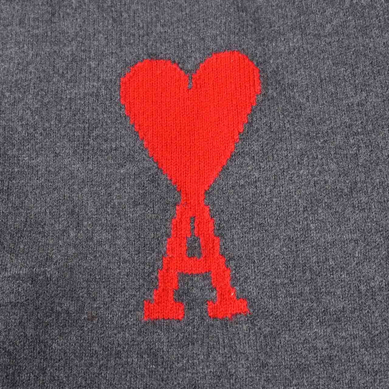 アミ AMI セーター UKS002.018 067 グレー メンズ