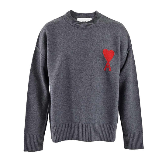 アミ AMI セーター UKS838.018 084 グレー メンズ