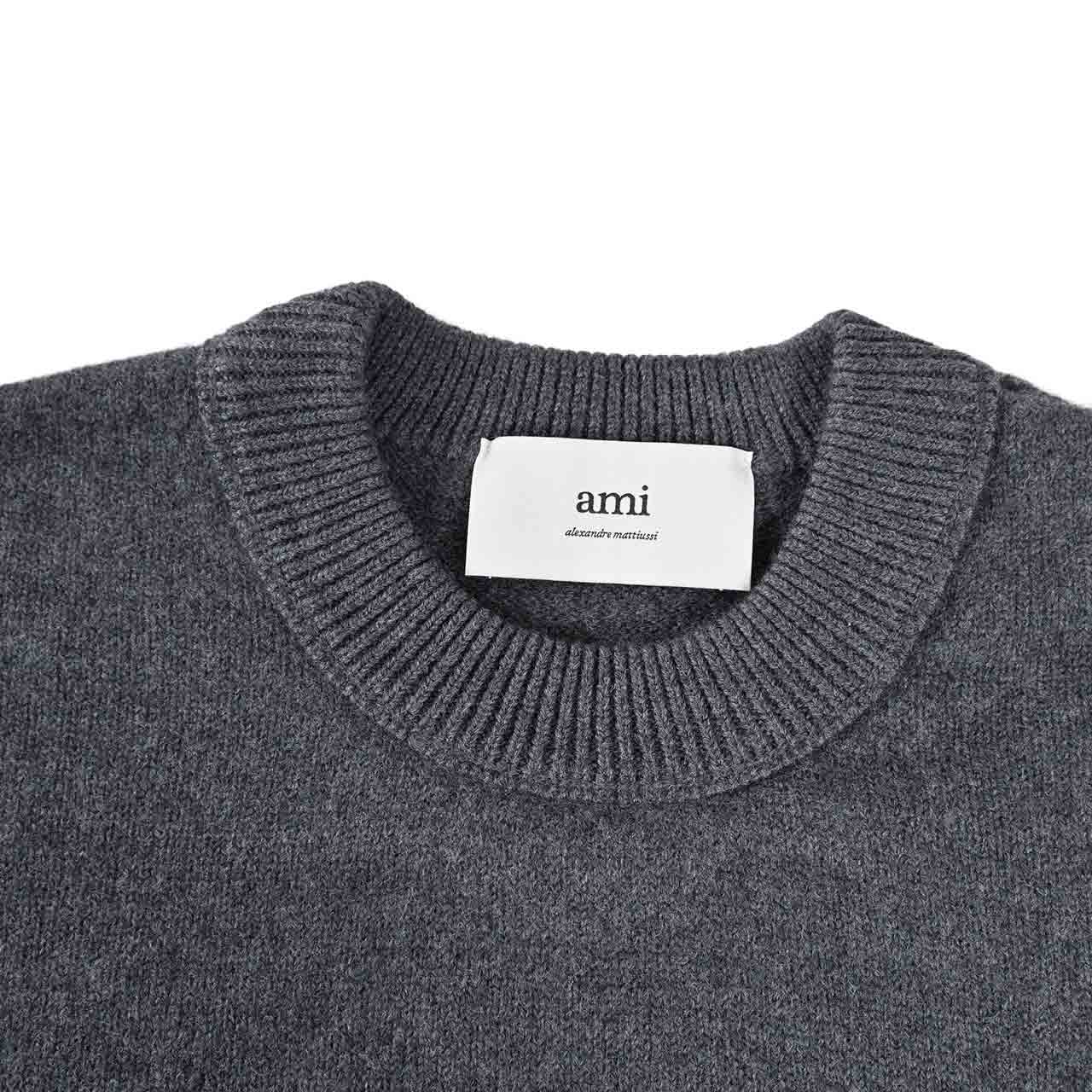 アミ AMI セーター UKS838.018 084 グレー メンズ