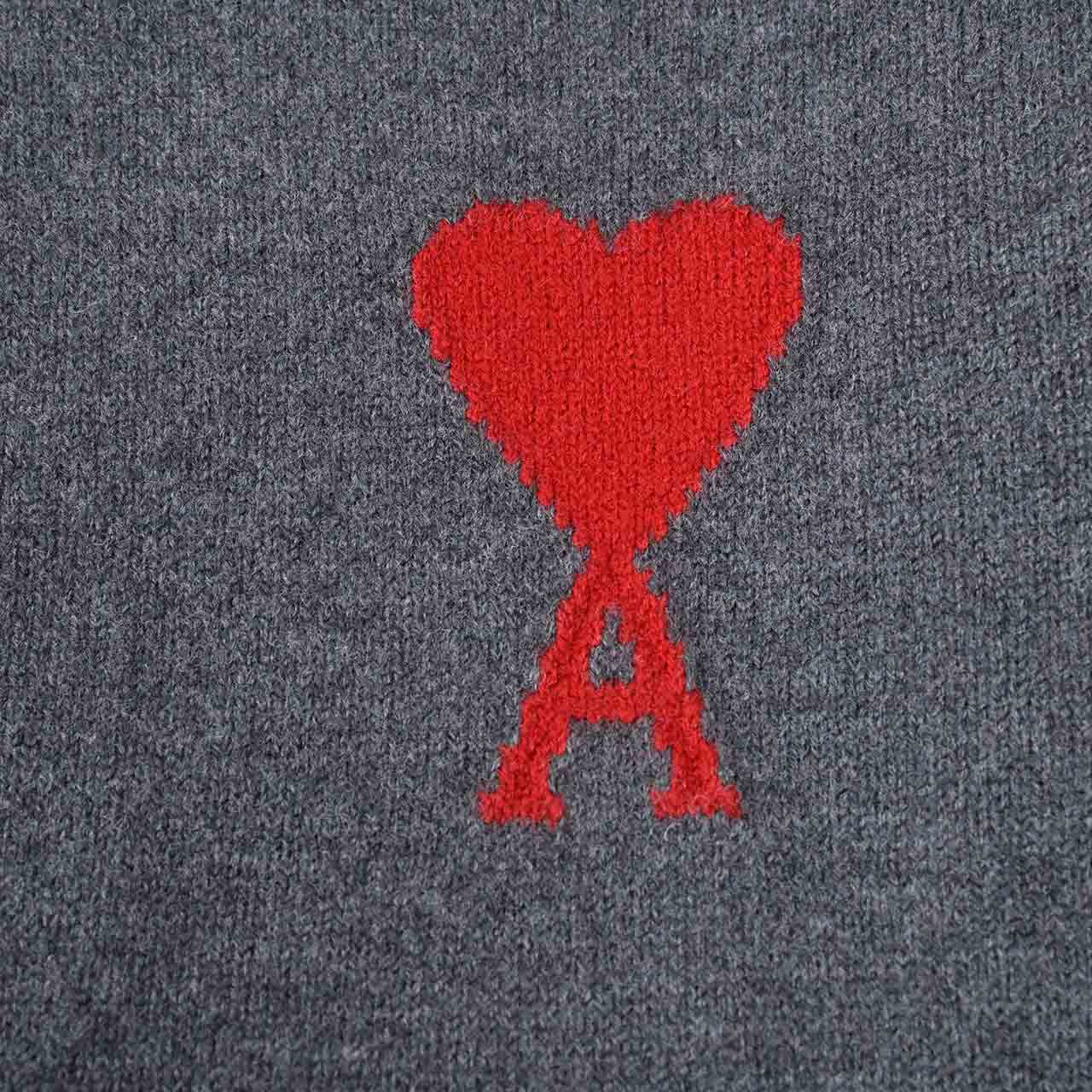 アミ AMI セーター UKS838.018 084 グレー メンズ