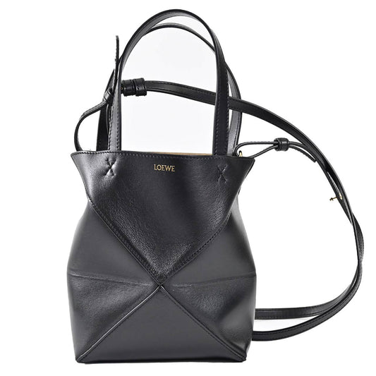 ロエベ LOEWE 2WAYバッグ PUZZLE FOLD TOTE MINI A657V25X01 1100 ブラック レディース