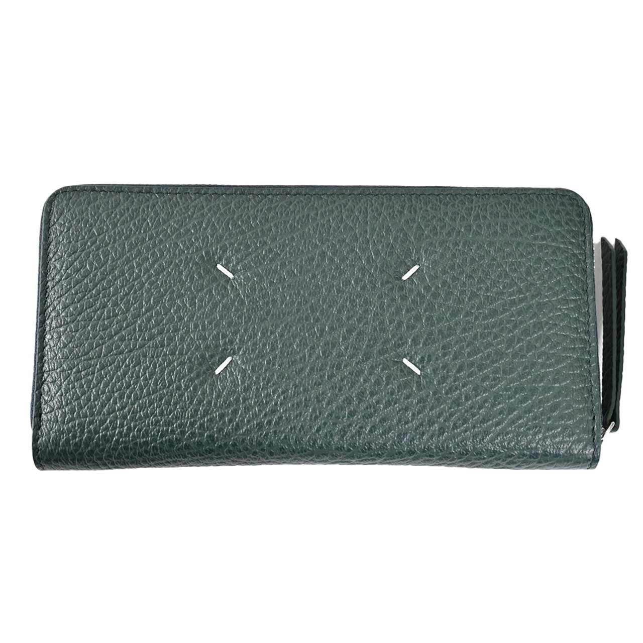 メゾン マルジェラ Maison Margiela ラウンドファスナー長財布 S56UI0110 P4455 T7162 グリーン レディース