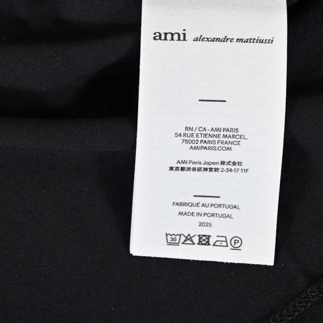 アミ AMI Tシャツ HTS346.724 045 ブラック メンズ