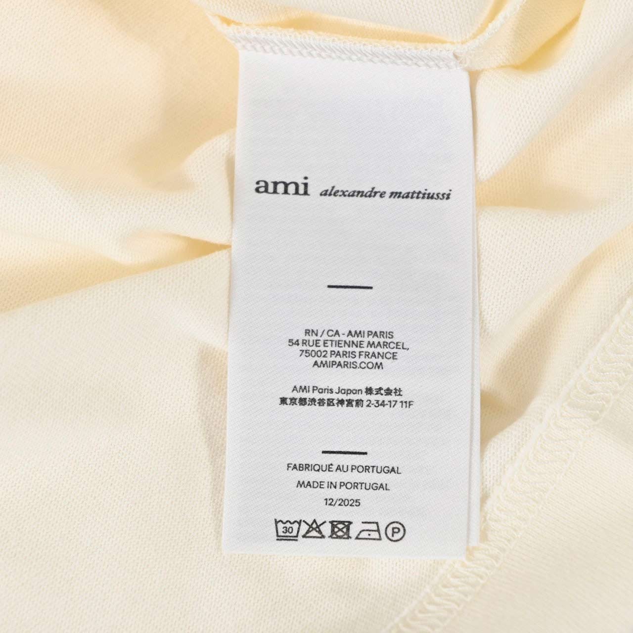 アミ AMI Tシャツ UTS380.726 136 クリーム メンズ