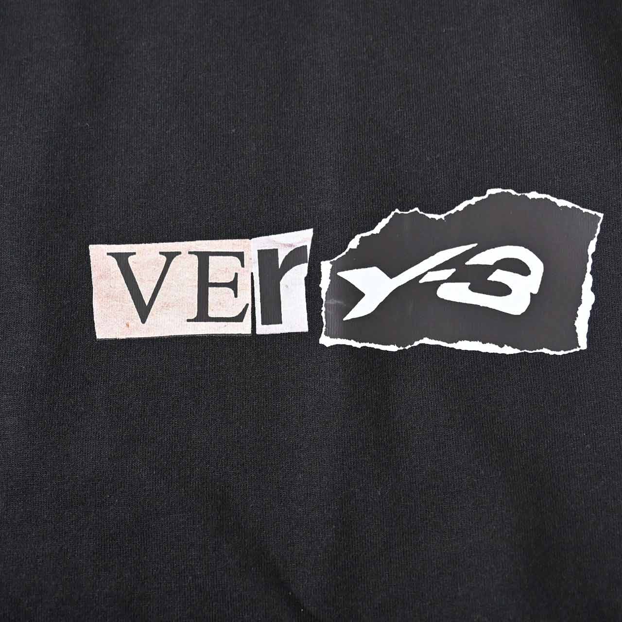 ワイスリー Y-3 Tシャツ VERY-3 SS TEE KQ9750 ブラック メンズ レディース2026SS 2026年春夏新作 【ラスト1点 ＸＸＬサイズ】