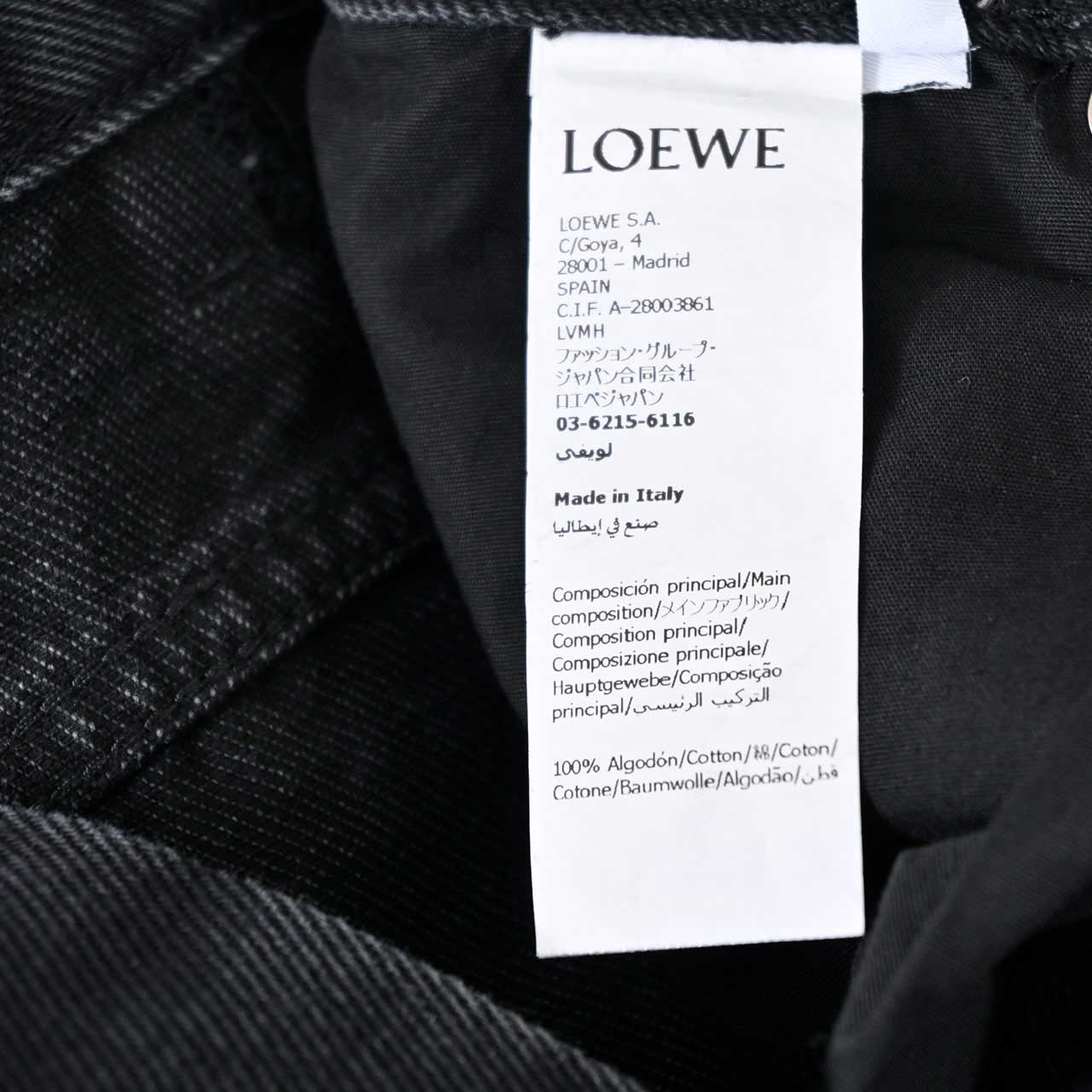 ロエベ LOEWE デニムパンツ S359Y11XDE 1100 ブラック レディース 2026SS 2026年春夏新作