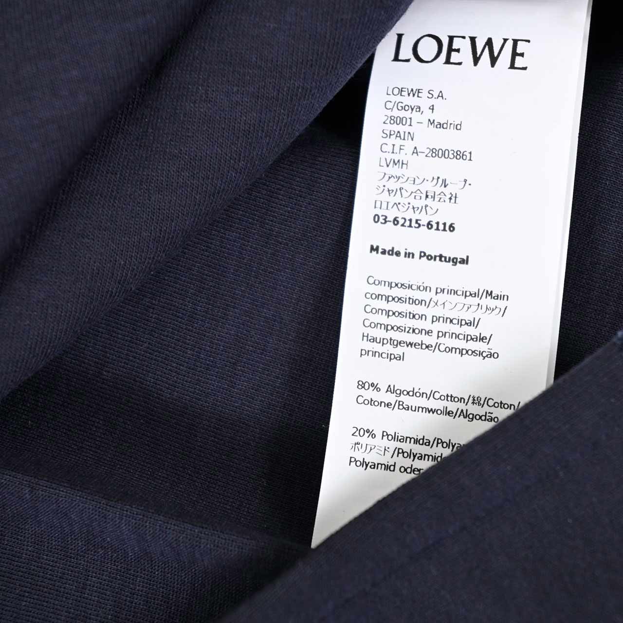 ロエベ LOEWE Tシャツ S540Y22X59 9602 ネイビー レディース