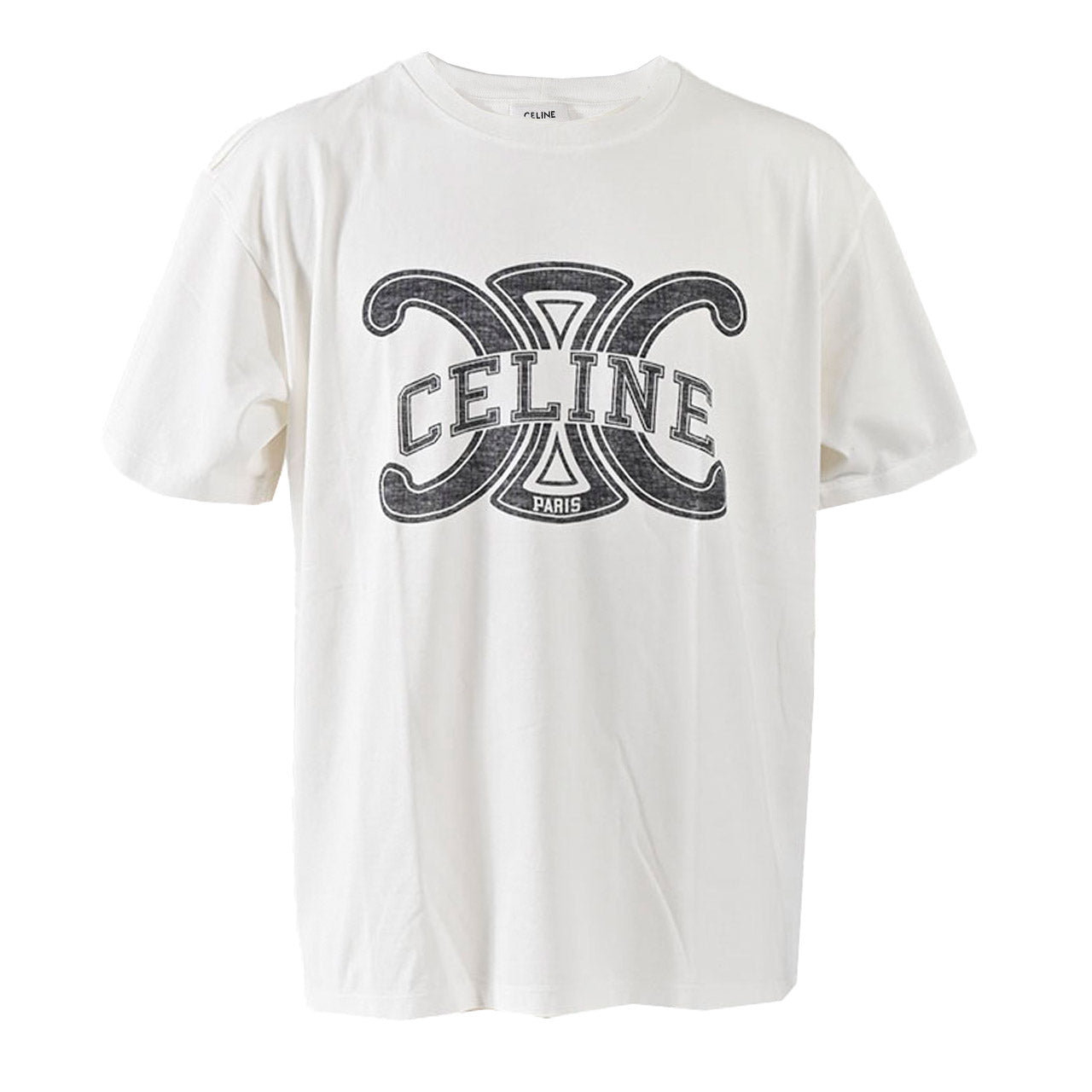 セリーヌ CELINE Tシャツ RX0BO671Q 01OB ホワイト メンズ