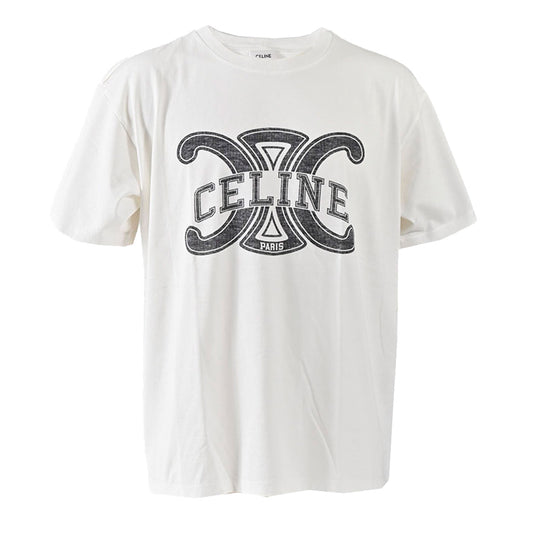 セリーヌ CELINE Tシャツ RX0BO671Q 01OB ホワイト メンズ