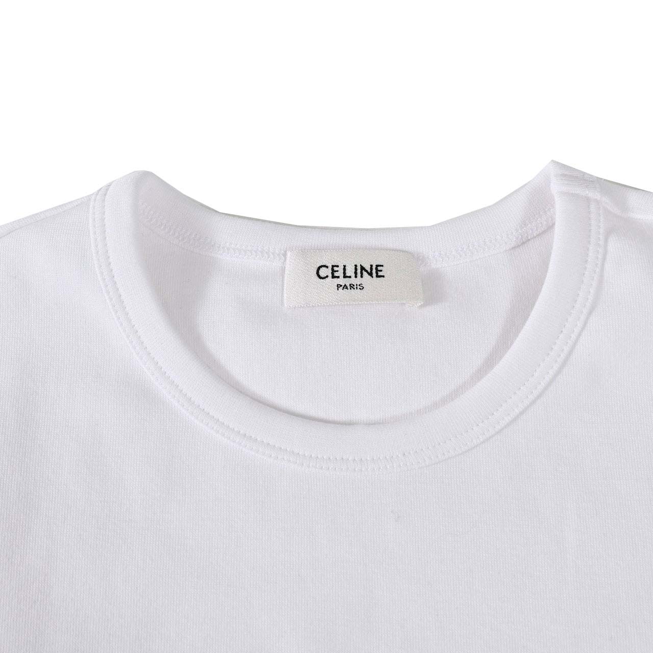 セリーヌ CELINE Tシャツ RX0JK1407 01OB ホワイト レディース
