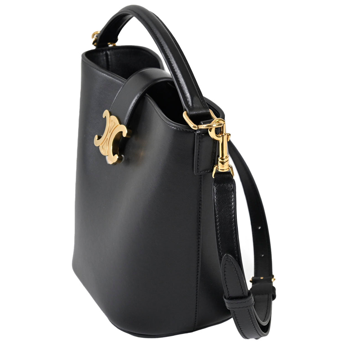 セリーヌ CELINE 2WAYバッグ SMALL BUCKET LOUISE 119173FX9 38NO ブラック レディース