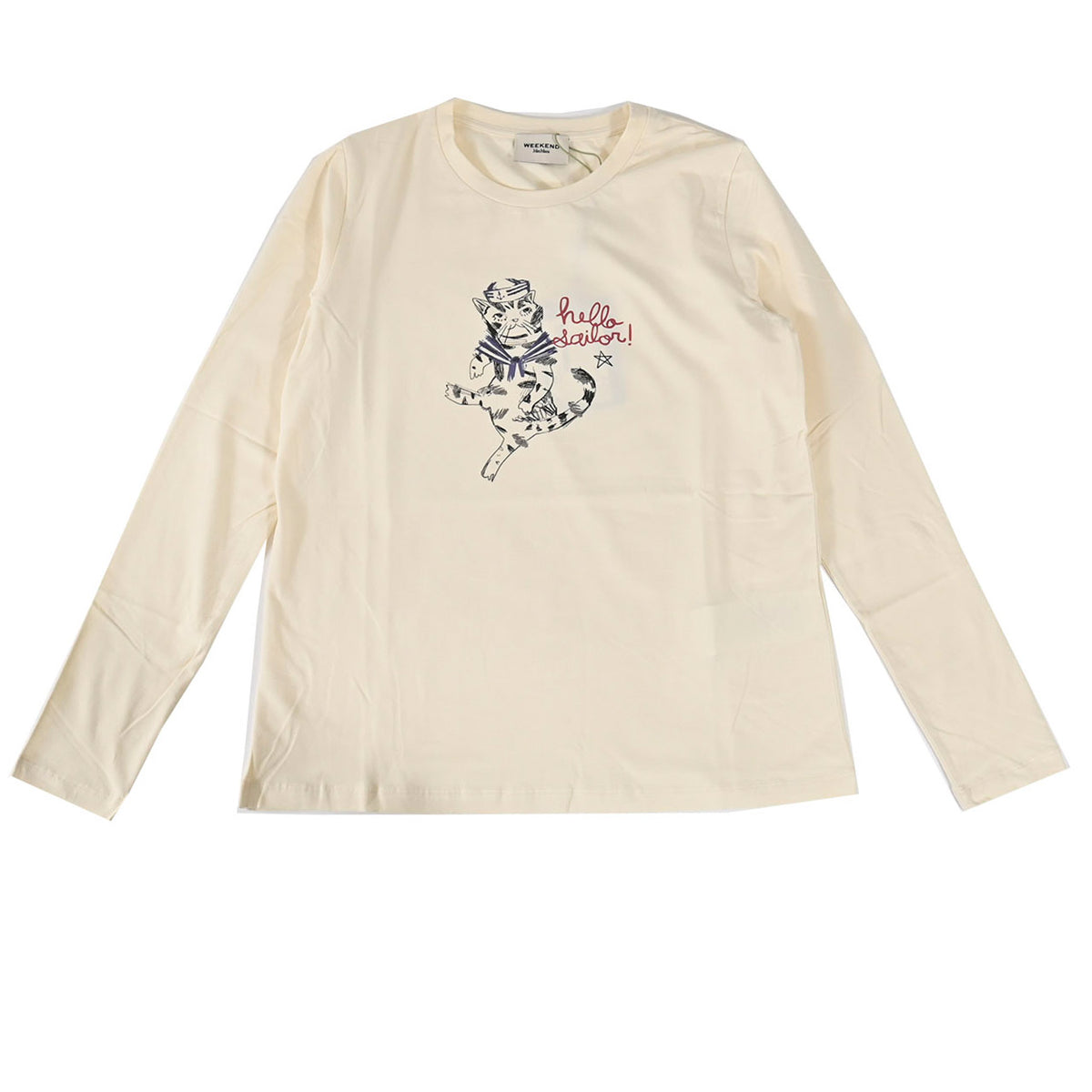 ウィークエンド マックスマーラ WEEKEND MAXMARA クルーネック長袖Ｔシャツ VICINO 5946052600 001 クリーム レディース