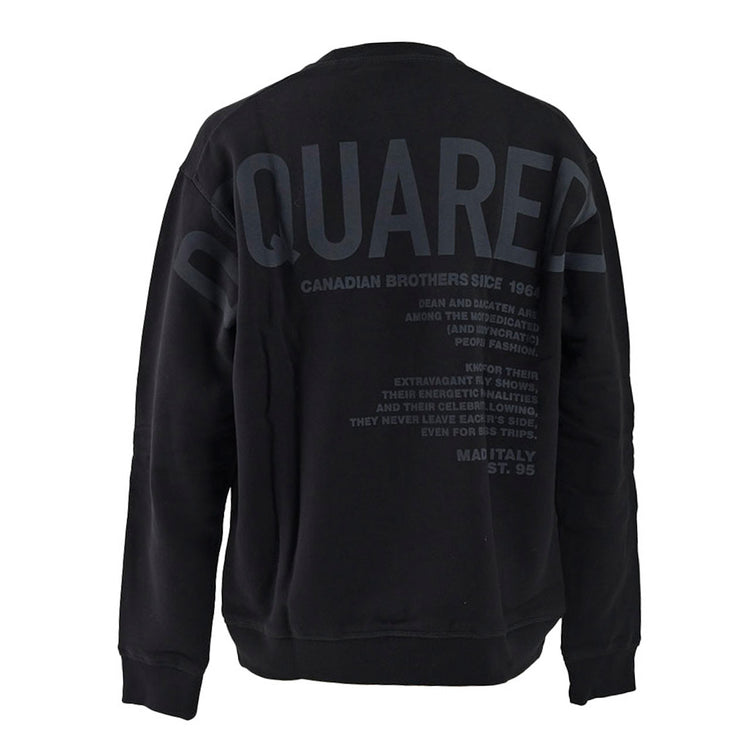 ディースクエアード DSQUARED2 トレーナー S74GU0517 S25042900 ブラック ワケアリ 【ラスト1点 XLサイズ】