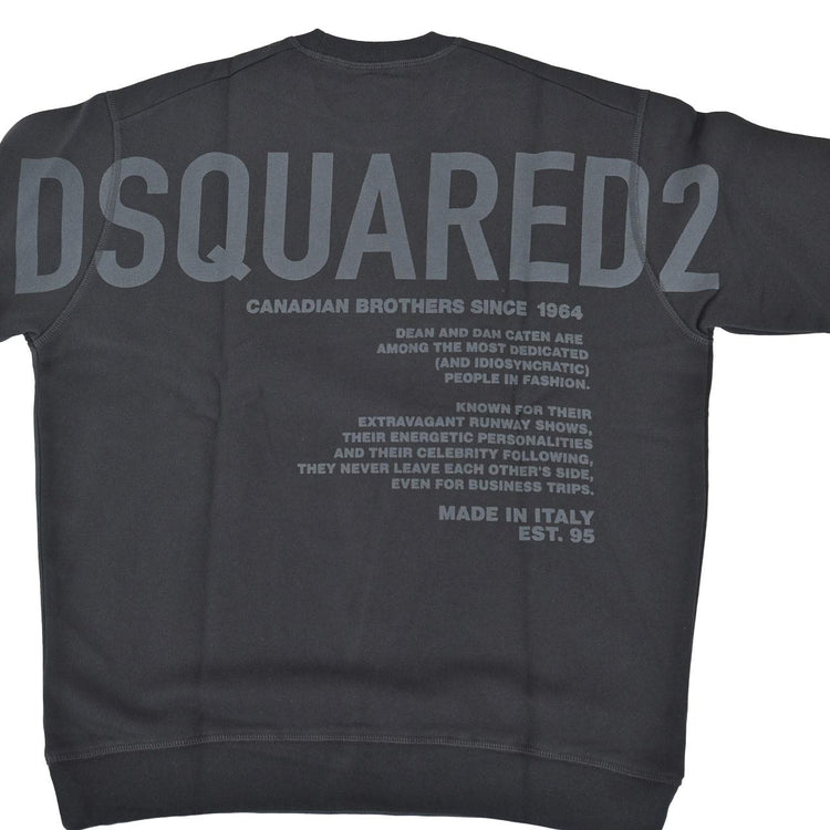 ディースクエアード DSQUARED2 トレーナー S74GU0517 S25042900 ブラック ワケアリ 【ラスト1点 XLサイズ】