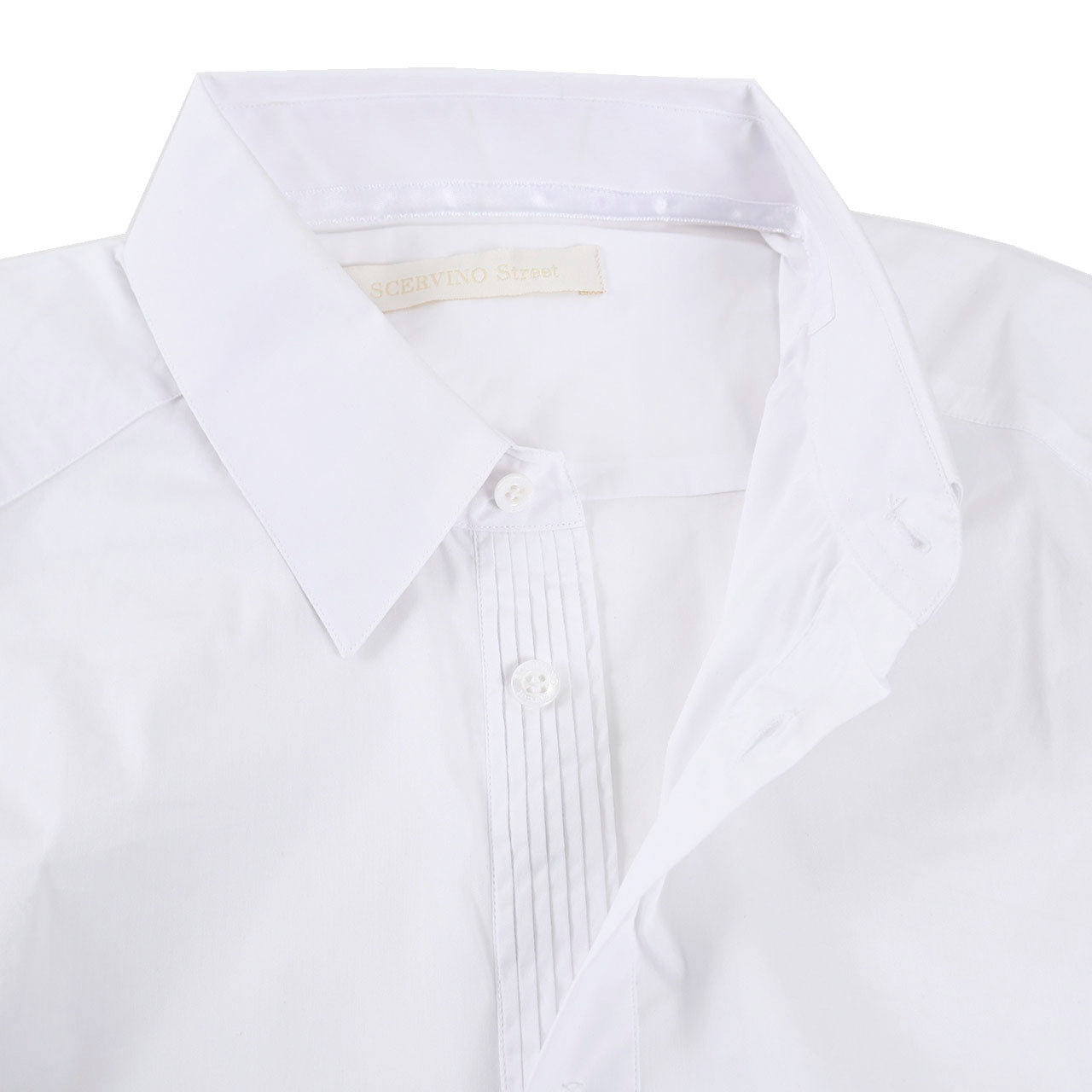 シェルビーノストリート SCERVINO STREET シャツ 11U SU221 ホワイト メンズ  ワケアリ 【新品 訳あり 返品交換不可】
