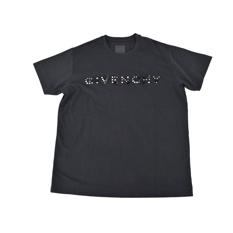 ジバンシィ GIVENCHY Tシャツ BM717L3Y6B 001 ワケアリ ブラック メンズ 【ラスト1点】