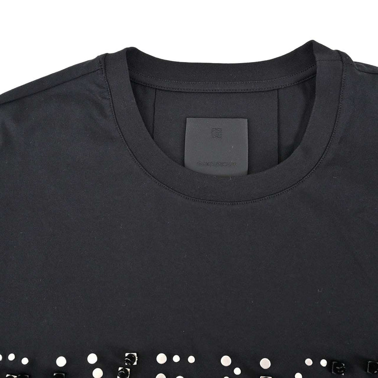 ジバンシィ GIVENCHY Tシャツ BM717L3Y6B 001 ワケアリ ブラック メンズ 【ラスト1点】