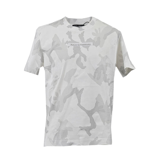 ドルチェ＆ガッバーナ DOLCE&GABBANA クルーネック半袖Ｔシャツ G8MN0Z G7YEC S9000 ワケアリ ホワイト メンズ レディース