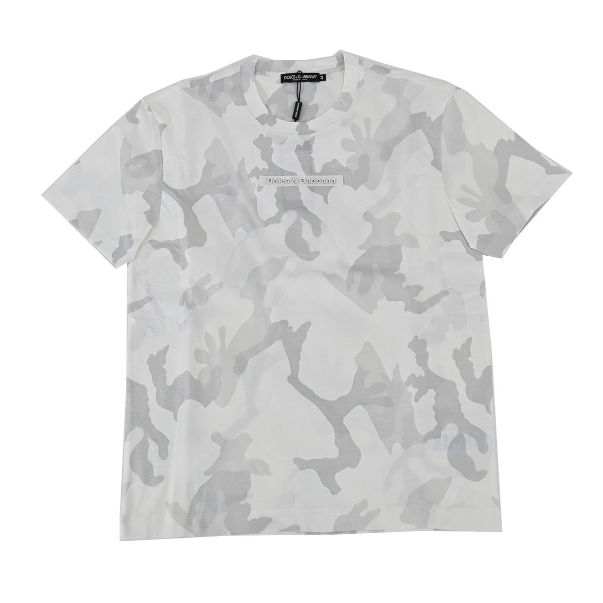 ドルチェ＆ガッバーナ DOLCE&GABBANA クルーネック半袖Ｔシャツ G8MN0Z G7YEC S9000 ワケアリ ホワイト メンズ レディース