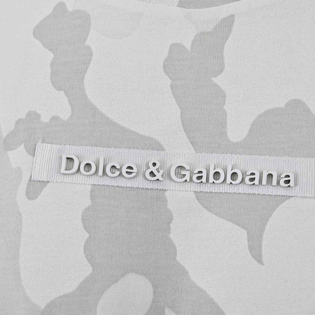 ドルチェ＆ガッバーナ DOLCE&GABBANA クルーネック半袖Ｔシャツ G8MN0Z G7YEC S9000 ワケアリ ホワイト メンズ レディース