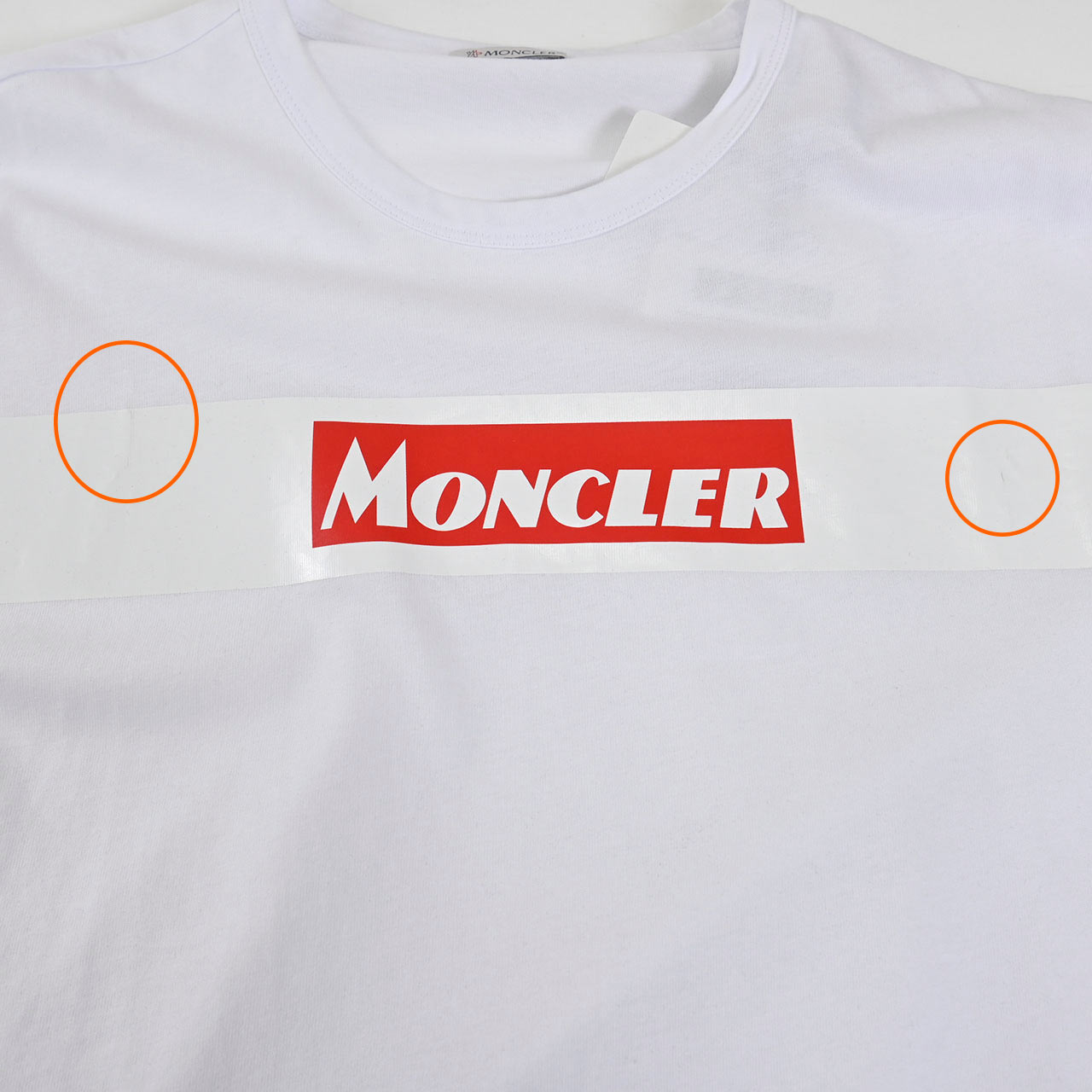 モンクレール MONCLER Tシャツ 8048450 8390T 001 ワケアリ ホワイト メンズ 【新品 訳あり 返品交換不可】