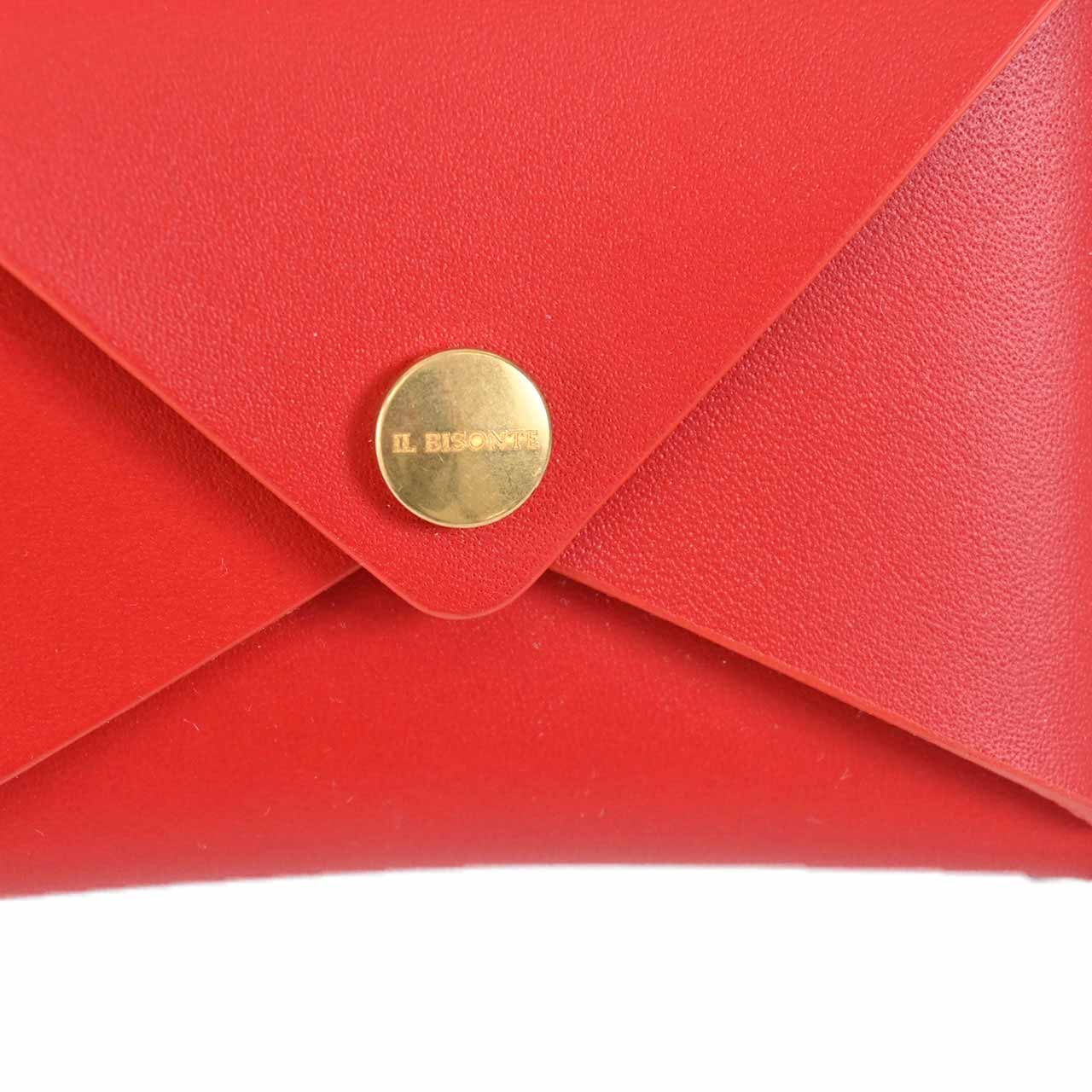 イルビゾンテ IL BISONTE 名刺入れ SCC098 RE184H Castagno Rosa ワケアリ レッド メンズ レディース