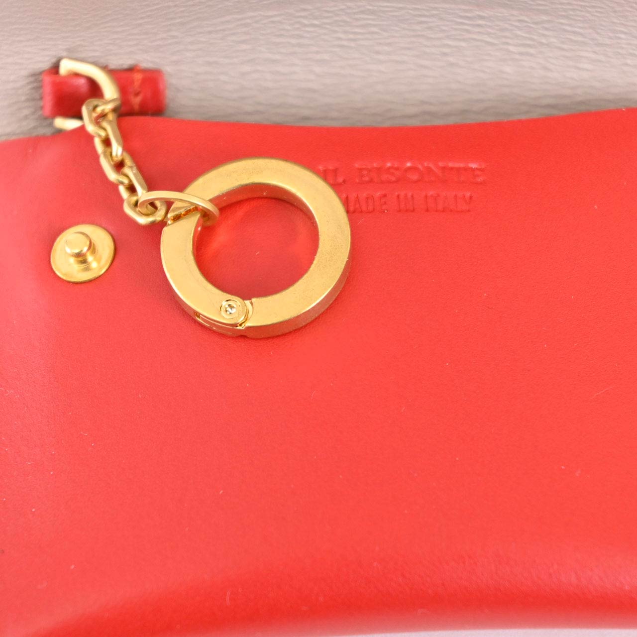 イルビゾンテ IL BISONTE コインケース SCC099 RE184H Castagno Rosa ワケアリ レッド メンズ レディース