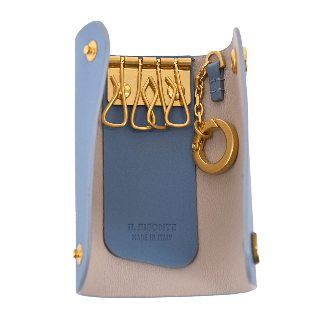 イルビゾンテ IL BISONTE キーケース SKH115 BL274H Carta Zucchero ワケアリ ブルー メンズ レディース ユニセックス 【新品 訳あり 返品交換不可】