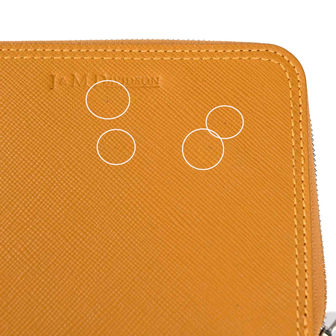 ジェイアンドエム デヴィッドソン J&M DAVIDSON 折財布 10224N 7495 MUSTARD 5200 ワケアリ イエロー メンズ レディース ユニセックス 【新品 訳あり 返品交換不可】