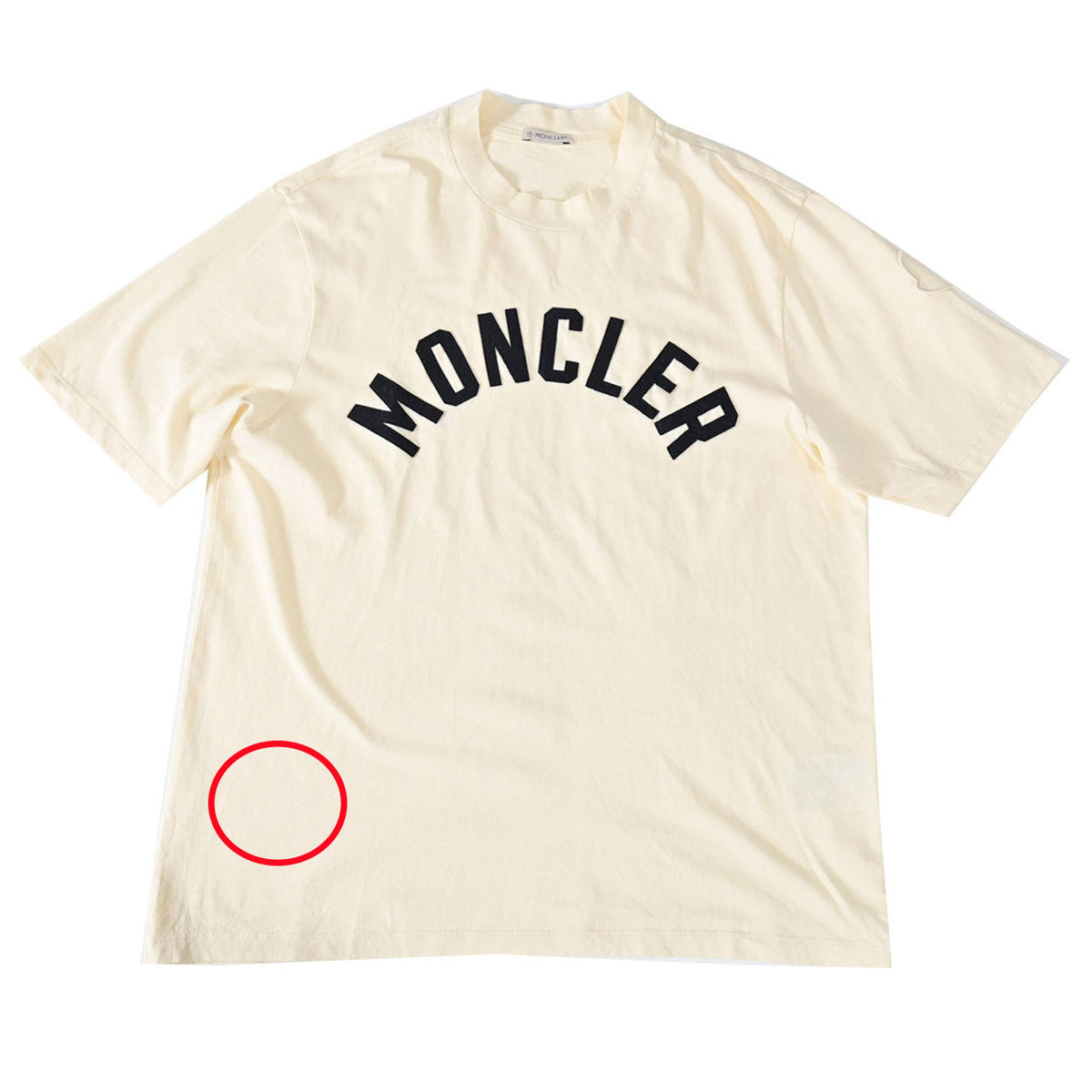 モンクレール MONCLER Tシャツ 8C00038 8390T 002 ワケアリ ベージュ メンズ レディース