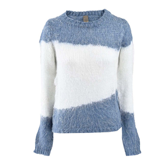 ジジル Jijil セーター RTW(MAGLIA)J2355 ホワイト／ブルー
