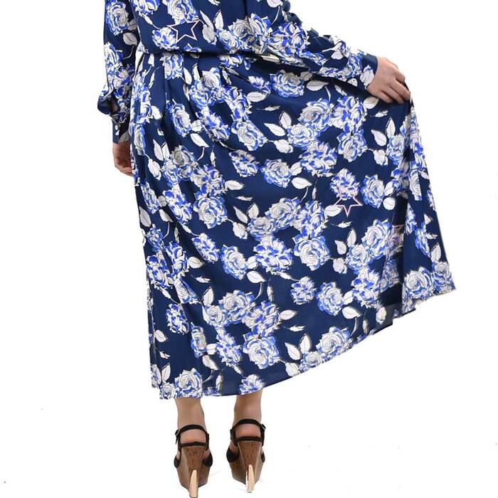 THE EDITOR Long Skirt THE EDITOR 30708 919 19 Navy 