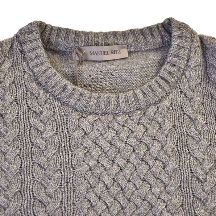 Manuel Ritz Cashmere Crew Neck Sweater MANUEL RITZ 2532M523 183852 97 Gray [SALE] 