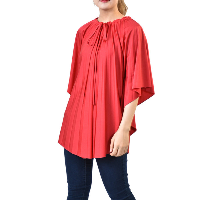 Balenciaga pleated blouse BALENCIAGA 470881 TEK90 red 