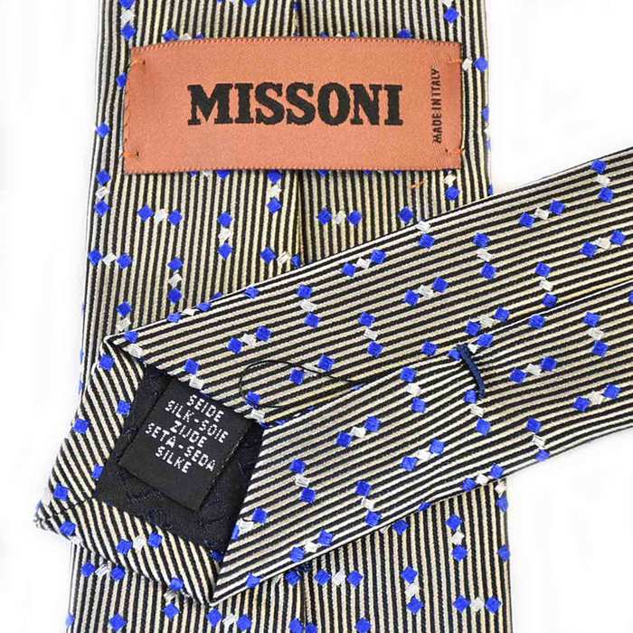 ミッソーニ MISSONI ネクタイ U6873 0004 グレー メンズ  就職祝い 誕生日 ギフト プレゼント