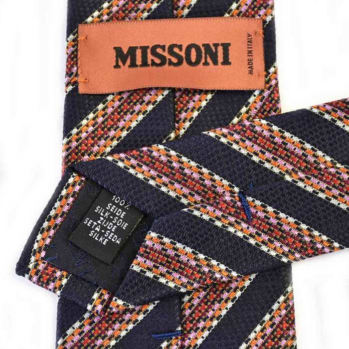 ミッソーニ ネクタイ MISSONI U6874 0001 ネイビー