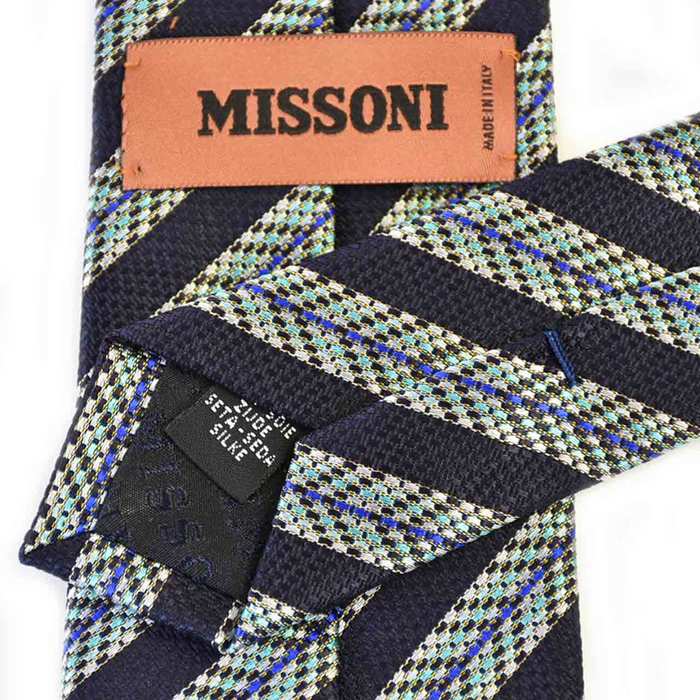 米索尼領帶 MISSONI U6874 0002 海軍藍