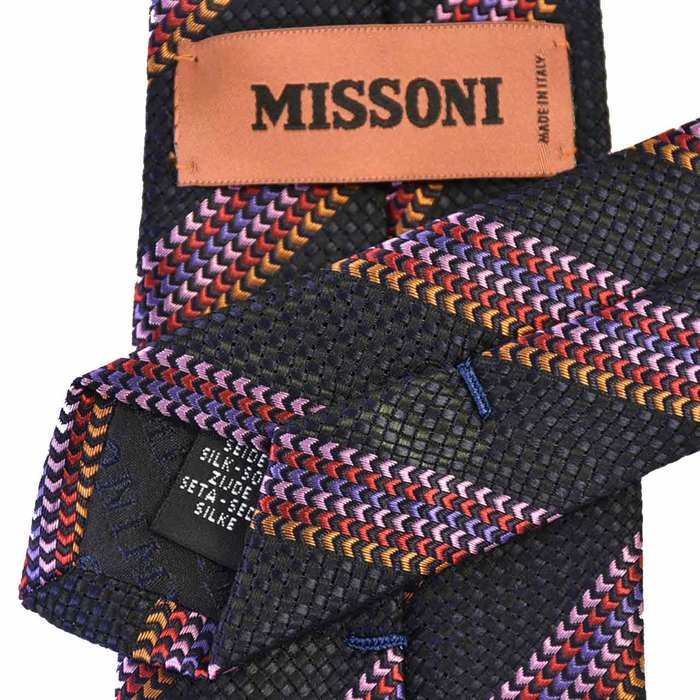 ミッソーニ ネクタイ MISSONI U6845 0002 ネイビー