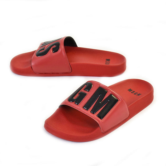 MSGM Logo Sandals MSGM 2641MDS15100 300 18 Red 