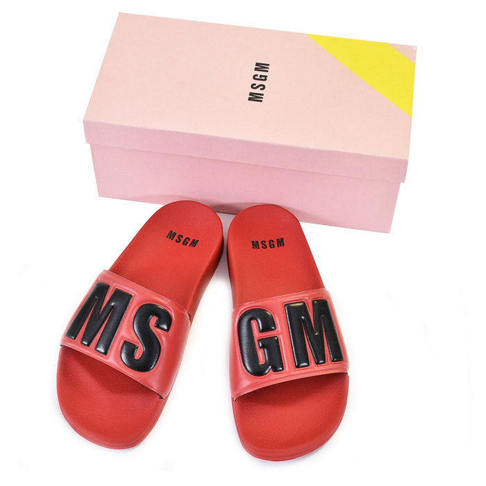 MSGM 標誌涼鞋 MSGM 2641MDS15100 300 18 紅色