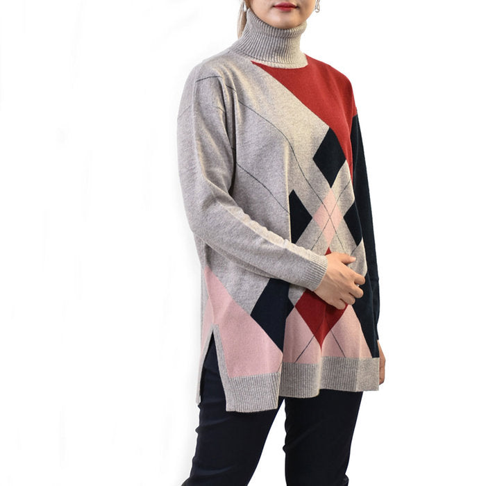 Max Mara Studio Turtleneck Sweater MAXMARA STUDIO PETRA 63661092 007 Argyle 