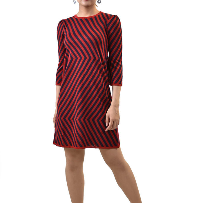 Marella knitted 3/4 sleeve mini dress MARELLA 33260198 NUBIE 001 Red 