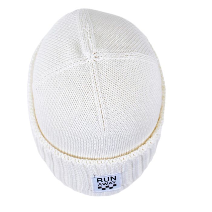 MSGM Runaway Logo Knit Cap MSGM 2740ML01 01 White Men's Women's 