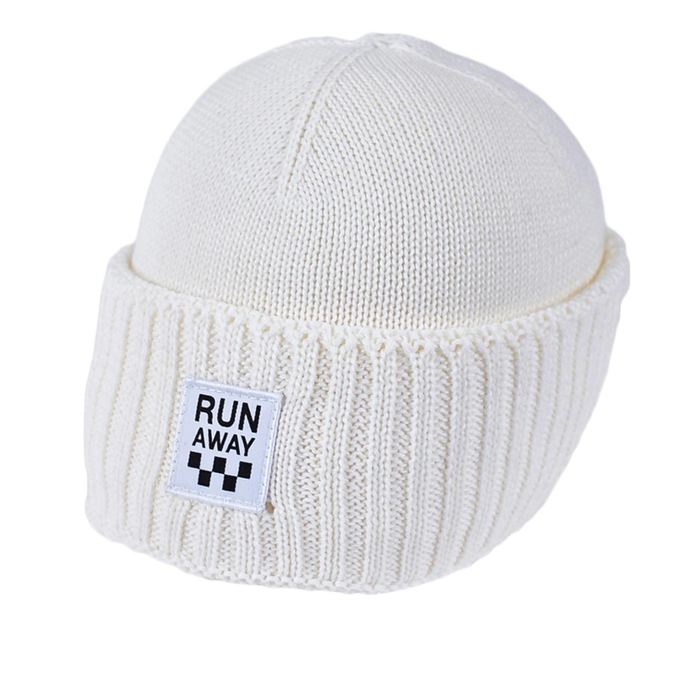 MSGM Runaway Logo Knit Cap MSGM 2740ML01 01 White Men's Women's 