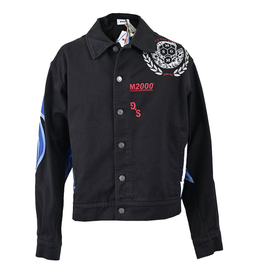 MSGM denim jacket MSGM 2740MH40L 84 black men's 