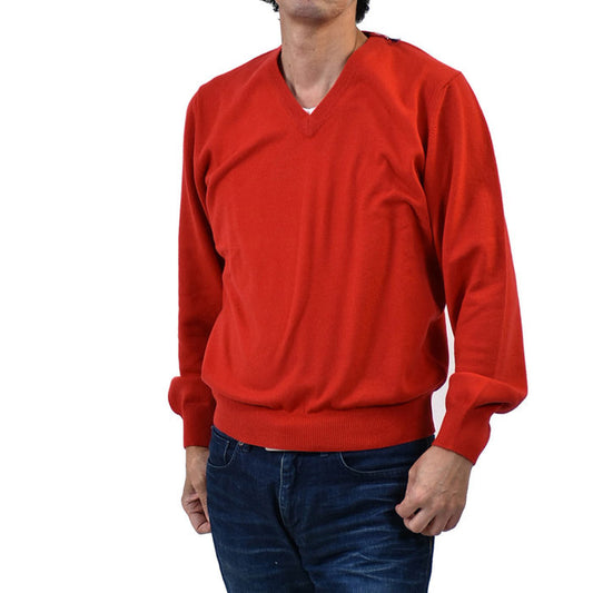 Denny Cashmere V-neck Sweater DENNY 301/CA Red Men's [SALE] 